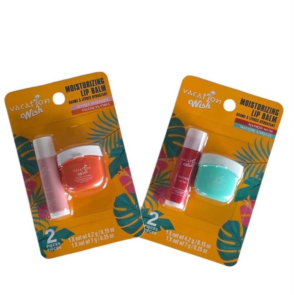 Vacation Wish Moisturizing Lip Balm ,2pk